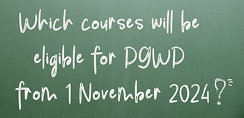 Which courses will be eligible for PGWP from 1 November 2024?